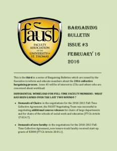Bargaining Bulletin Issue #3 FebruarY