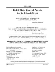 United States Court of Appeals for the Federal Circuit SCA HYGIENE PRODUCTS AKTIEBOLAG and SCA PERSONAL CARE, INC.,