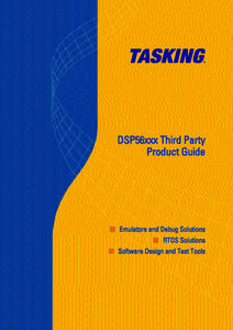 TASKING DSP56xxx Third Party Product Guide