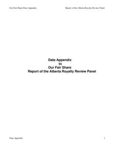 Alberta Royalty Review - Final Report (released September 18, 2007)