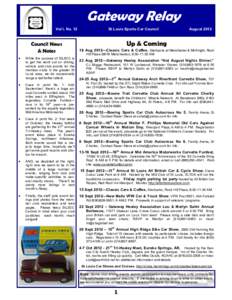 Gateway Relay Vol I, No. 12 Council News & Notes 