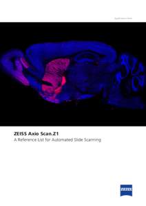 Application Note  ZEISS Axio Scan.Z1 A Reference List for Automated Slide Scanning  Application Note