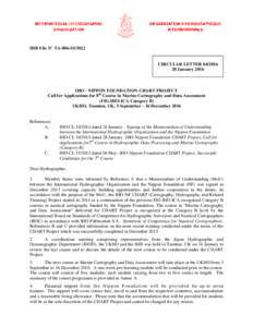 IHB File N° TA-006-S1CIRCULAR LETTERJanuaryIHO - NIPPON FOUNDATION CHART PROJECT
