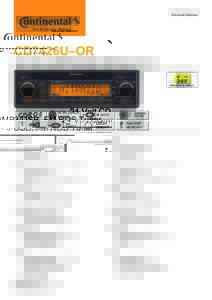 Division Interior  CD7426U–OR 24 Volt CD/MP3/USB, FM RDS Tuner  Funktionen: