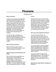 Fluorene CAS Number: [removed]What is fluorene?  exposed.