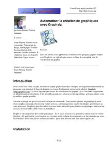 LinuxFocus article number 387 http://linuxfocus.org Automatiser la création de graphiques avec Graphviz par Jean−Etienne Poirrier
