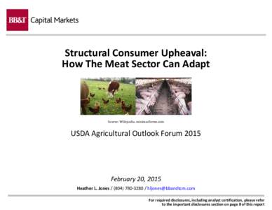 Structural Consumer Upheaval: How The Meat Sector Can Adapt Source: Wikipedia, minimacfarms.com  USDA Agricultural Outlook Forum 2015