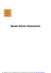 Social Action Evaluation  1 You created this PDF from an application that is not licensed to print to novaPDF printer (http://www.novapdf.com)