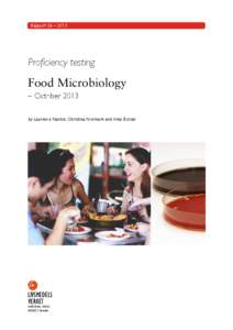 RapportProficiency testing Food Microbiology − October 2013