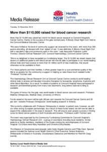 More than $110,000 raised for blood cancer research