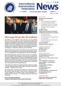 Follow us on[removed]June[removed]IN THIS ISSUE  Message from the President