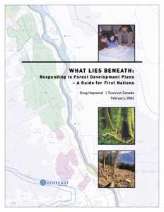 WHAT LIES BENEATH : Responding to Forest Development Plans – A Guide for First Nations Doug Hopwood | Ecotrust Canada February, 2002