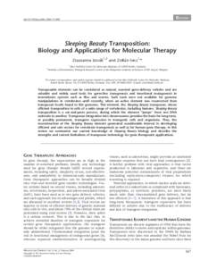 REVIEW  doi:[removed]j.ymthe[removed]Sleeping Beauty Transposition: Biology and Applications for Molecular Therapy