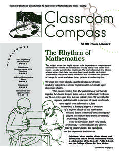Eisenhower Southwest Consortium for the Improvement of Mathematics and Science Teaching  Fall 1998 • Volume 4, Number 2 PAGE