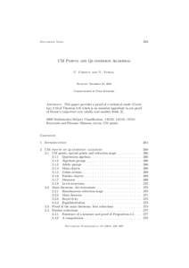 263  Documenta Math. CM Points and Quaternion Algebras C. Cornut and V. Vatsal