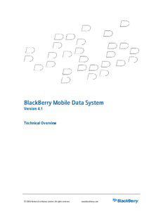 BlackBerry Mobile Data System Version 4.1 Technical Overview