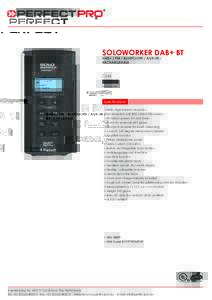 SOLOWORKER DAB+ BT DAB+ / FM / BLUETOOTH / AUX-IN / RECHARGEABLE Color		 Anthracite