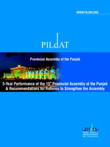 Provincial Assembly of the Punjab 5-Year Performance of the 15th Provincial Assembly of the Punjab English[removed]for printing