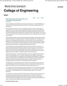 News and Announcements - College of Engineering - Wayne State University