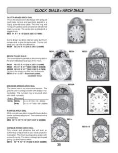 DIALS & RELATED PARTS CLOCK DIALS > ARCH DIALS SILVER-BRASS ARCH DIAL