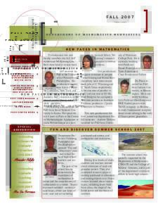 COLORADO STATE UNIVERSITY INSIDE THIS ISSUE: INVERSE PROBLEMS CONFERENCE