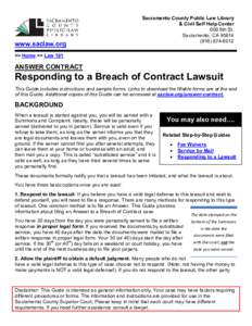 Responding to a Breach of Contract Lawsuit