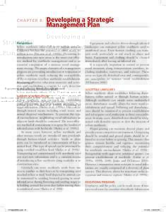 CHAPTER 8:  Developing a Strategic Management Plan  Prevention