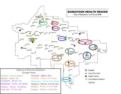 Saskatoon Health Region - Large Map