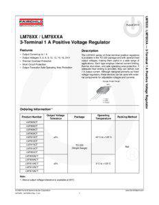 LM78XX / LM78XXA 3-Terminal 1 A Positive Voltage Regulator Features