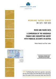 Micro and macro data: a comparison of the Household Finance and Consumption Survey with financial accounts in Austria