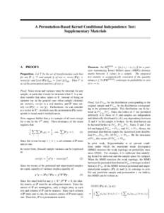 A Permutation-Based Kernel Conditional Independence Test: Supplementary Materials A  PROOFS