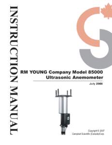 INSTRUCTION MANUAL  RM YOUNG Company Model[removed]Ultrasonic Anemometer July 2008