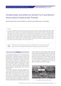 Special Issue on Solving Social Issues Through Business Activities  Establish a safe and secure society Underwater Surveillance System to Counteract Associated Underwater Threats