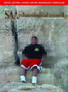SPECIAL SECTION: A MODEL APPLIED ARCHAEOLOGY CURRICULUM  the SAA