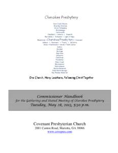 Cherokee Presbytery Deer Creek Shores Brazilian Christian Christ Fellowship Chickamauga Cartersville