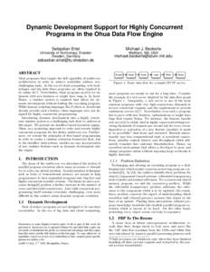 Dynamic Development Support for Highly Concurrent Programs in the Ohua Data Flow Engine Sebastian Ertel Michael J. Beckerle