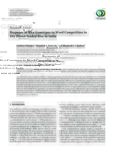 Hindawi Publishing Corporation e Scientiﬁc World Journal Volume 2014, Article ID, 8 pages http://dx.doi.orgResearch Article