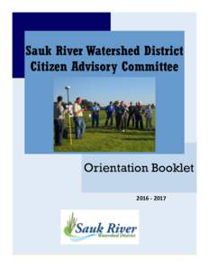 Sauk River Watershed District Citizen Advisory Committee Orientation Booklet