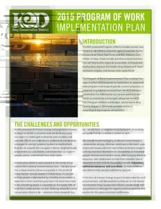 2015 PROGRAM OF WORK IMPLEMENTATION PLAN INTRODUCTION The KCD proposed Program of Work includes several new initiatives identified as essential regional priorities by the