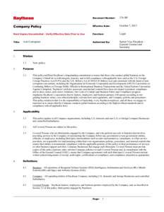 Document Number:  276-RP Company Policy