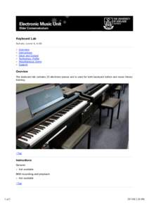Keyboard Lab Schulz, Level 4, 4.05 Overview Instructions Input and Output Technology Profile