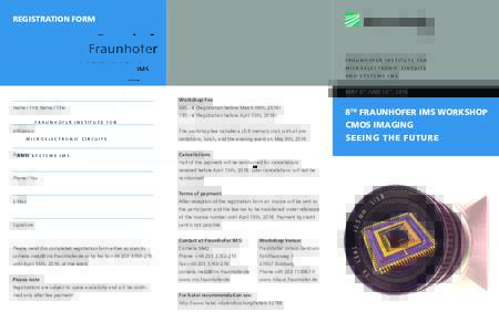 REGISTRATION FORM  FRAUNHOFER INSTITUTE FOR MICROELECTRONIC CIRCUITS AND SYSTEMS IMS