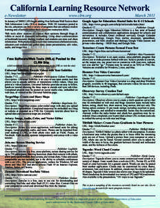 March 2011 CLRN Newsletter.indd