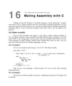 Assemblers / Assembly languages / C++ / Microsoft Macro Assembler / Turbo Assembler / Inline assembler / MOV / D / Calling convention / Computing / Software engineering / Software