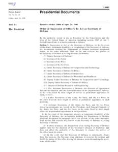 18483 Federal Register Presidential Documents  Vol. 61, No. 82