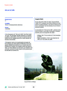 Programas culturales  Arte en la Calle Auguste Rodin