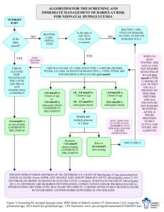 ALGORITHM FOR THE SCREENING AND IMMEDIATE MANAGEMENT OF BABIES AT RISK FOR NEONATAL HYPOGLYCEMIA NEWBORN BABY