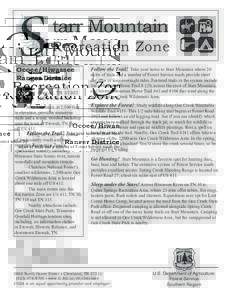 S  tarr Mountain Recreation Zone