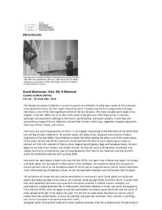 PRESS RELEASE  David Hammons installing the exhibition ‘David Hammons: Rousing the Rubble, ’, PS1, Long Island City, NY, Dec 16, 1990- Feb 10, 1991, NY, MoMA. Photograph by Dawoud Bey. © 2016. Digital image