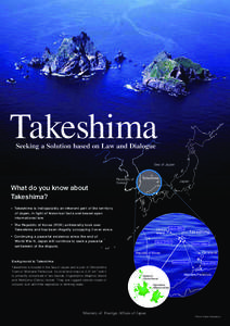 Takeshima Seeking a Solution based on Law and Dialogue Sea of Japan  Republic of